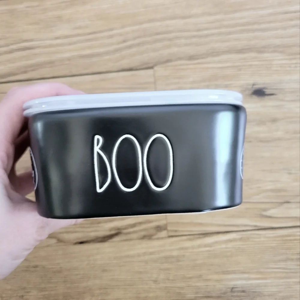 Halloween Decor Rae Dunn Pumpkin Boo Ceramic Bowl With Lid Tupperware 2022